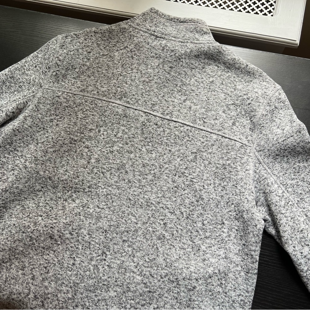 H&M Sport Zip Up Microfleece Sweater Black and White size L - Picture 7 of 9
